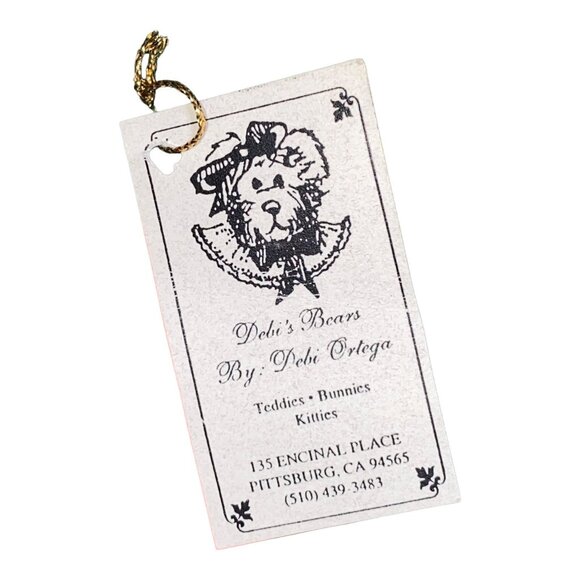 Santas Helper Mohair Teddy Bear By Debi Ortega - Festive Christmas Decoration Wi - Picture 5 of 9